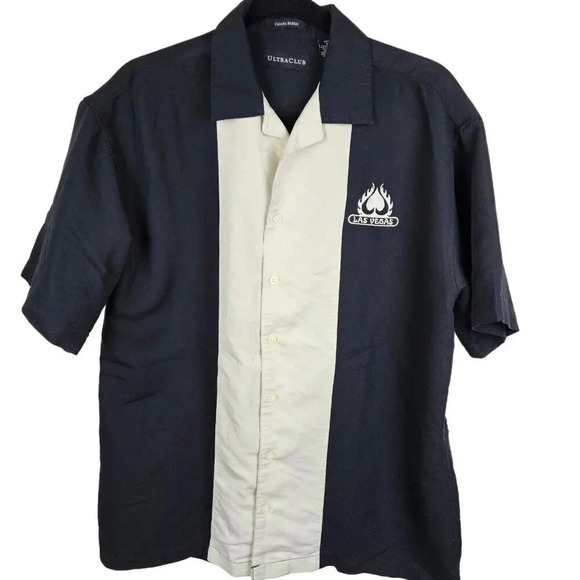 Cabana Breeze Ultra Club Men's Shirt Embroidered Las Vegas Size Medium Bowling - Picture 1 of 11